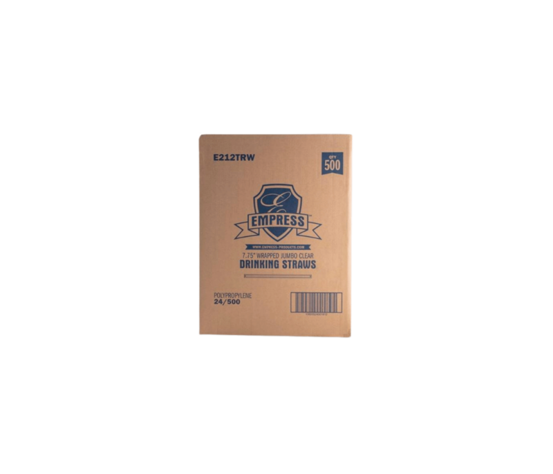 Empress™ 7.75" Jumbo Straw, Clear, Wrapped, 12000/cs - Image 2