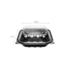 Empress™ PP Hinged Container, Black/Clear Lid, 8" x 8" x 3", 1 Compt, Vented, 180/cs - Image 2