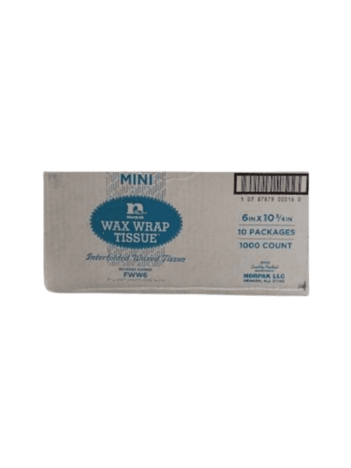 Norpak Wax Wrap Midget Paper Bakery Tissue, 6" x 10.75", Interfolded, 1000cs